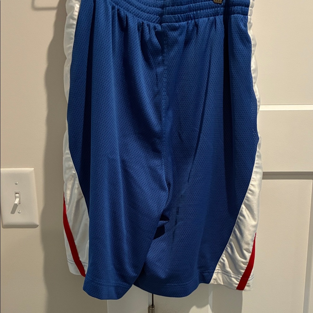 Nike Mens Blue Shorts with Red and White Accents - Picture 2 of 5